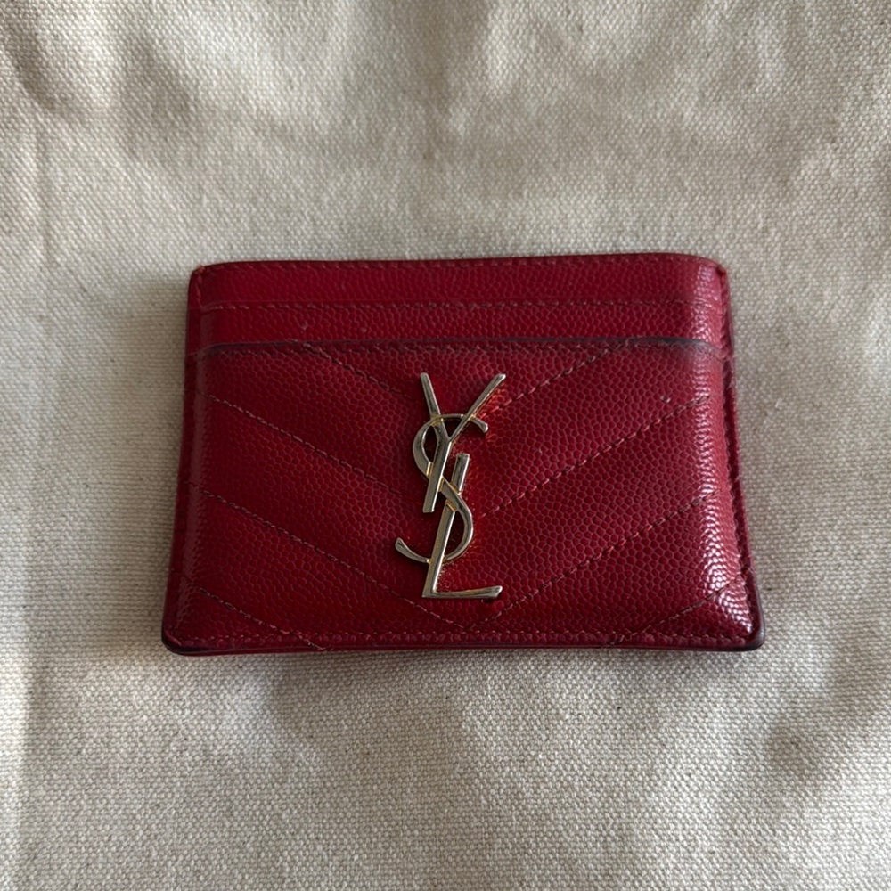 YSL Red Card Holder